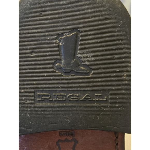 Vintage REGAL Brown Mens Loafers Size 10.5 D/B Leather Braided Detail Classic - Picture 10 of 15